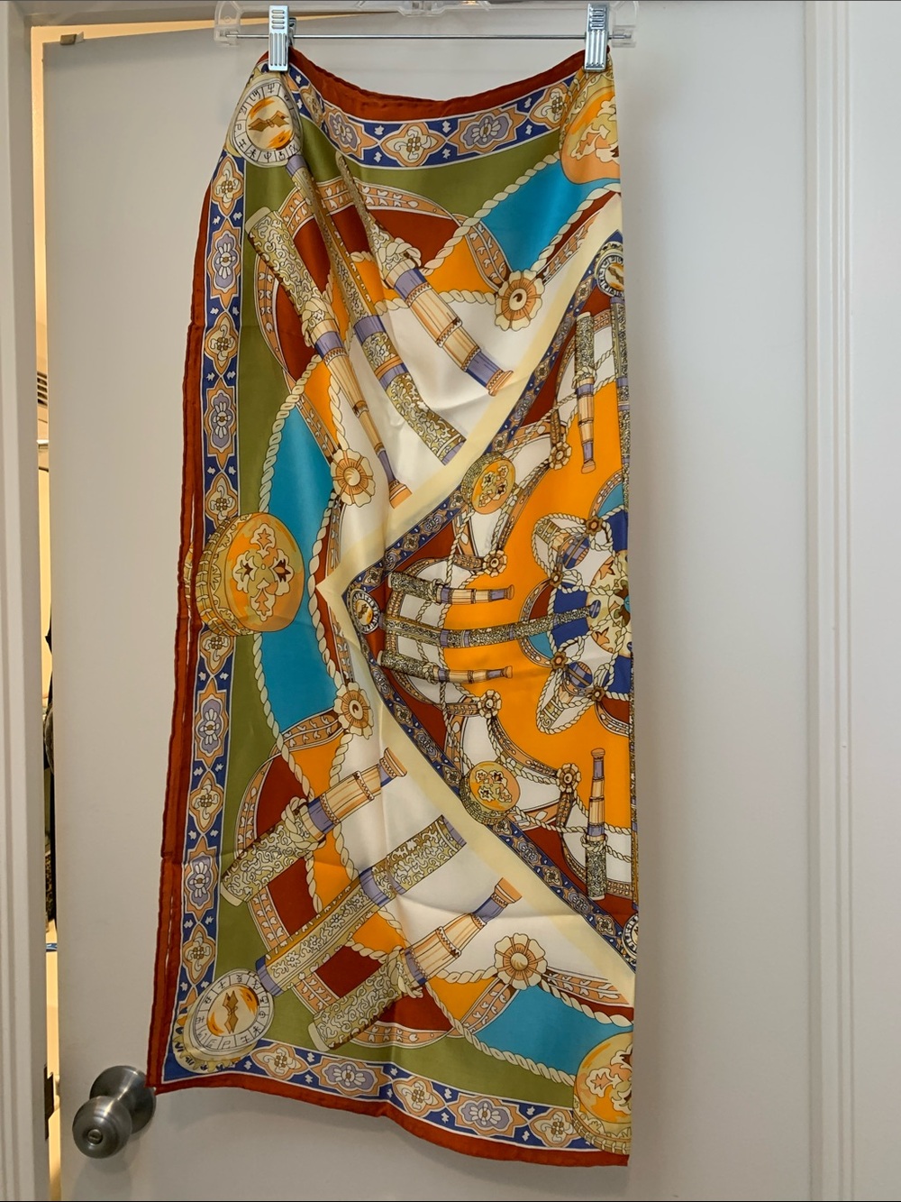 Silk in Multi-Color Scarf Print - Picture 2 of 2